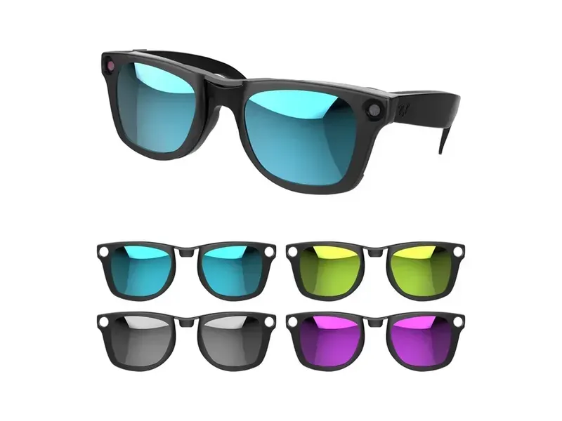 עדשות קליפ צבעוניות עם הגנה UV עבור Ray-Ban Meta Wayfarer