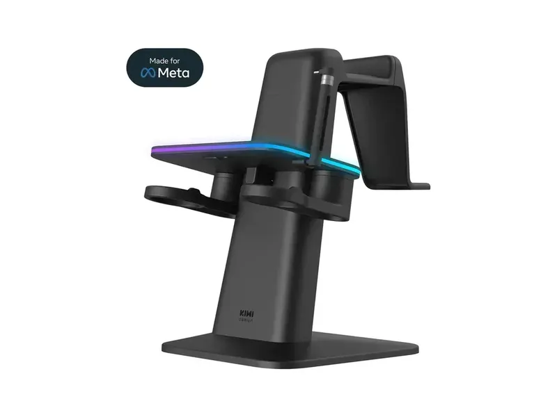 KIWI design – מעמד טעינה אנכי RGB ל-Meta Quest