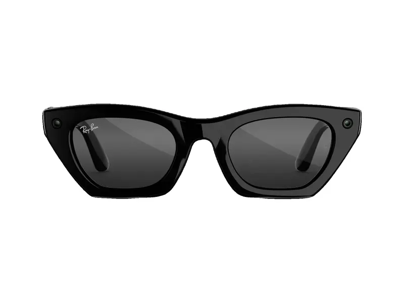 משקפי Ray-Ban Meta Zena דור 3, שחור מבריק / ירוק מקטב