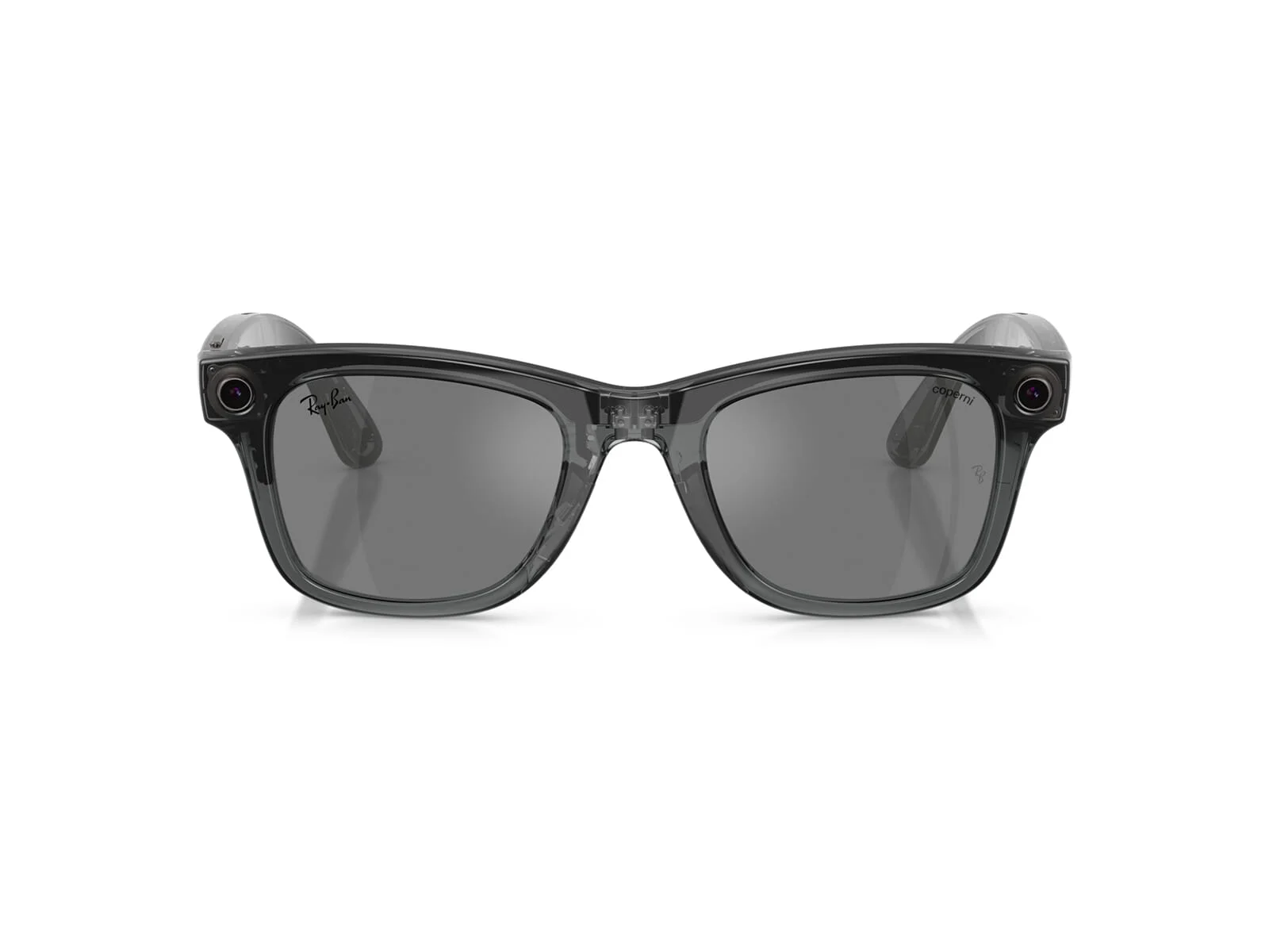 משקפי AI Ray-Ban Meta x Coperni — שקוף שחור, עדשה אפורה מראה (AI Ray-Ban Meta x Coperni)