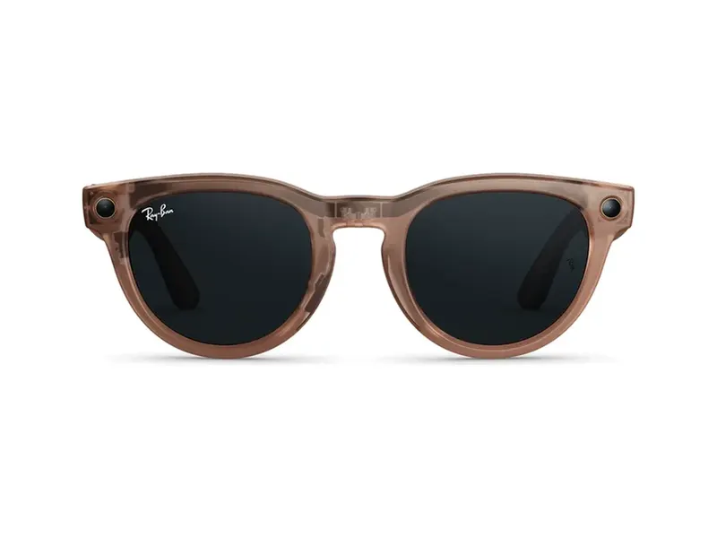 ריי-באן מטא Headliner (Gen 2) – Matte Transparent Peach / Clear to Grey