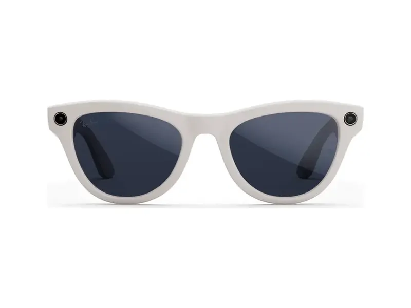 ריי-באן מטא Skyler (Gen 2) – Shiny Chalky Grey / Clear to Sapphire
