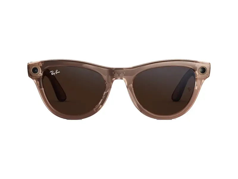 ריי-באן מטא Skyler (Gen 2) – Shiny Transparent Peach / Clear to Brown