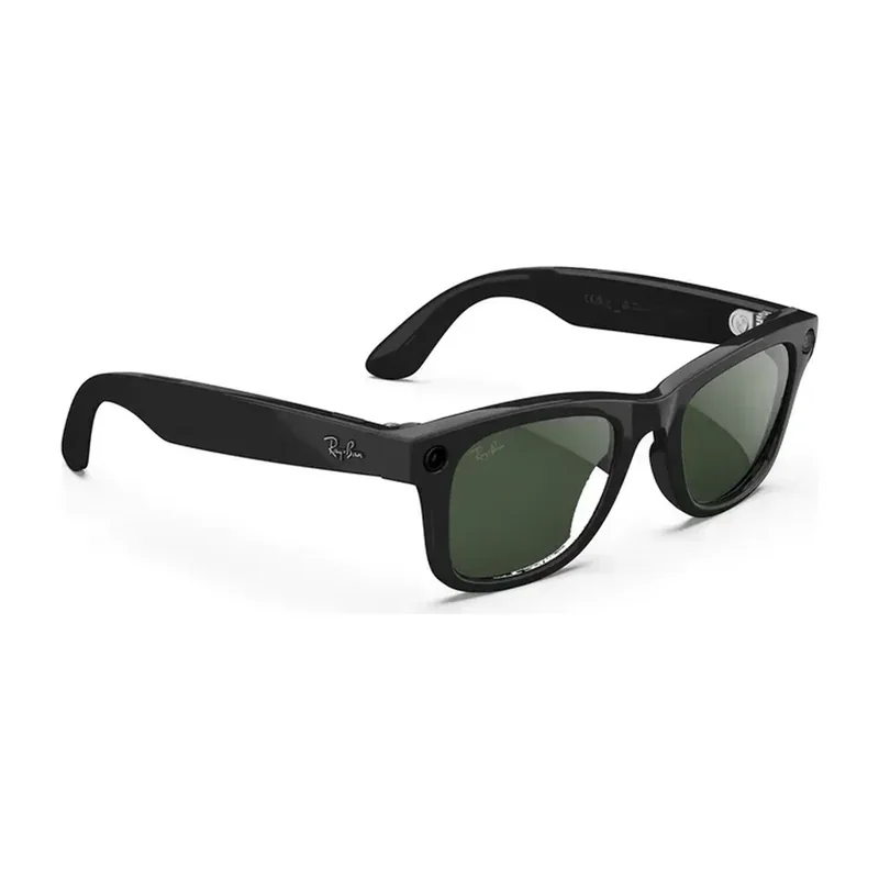ריי-באן מטא Wayfarer (Gen 2) – Shiny Black / Clear to Graphite Green