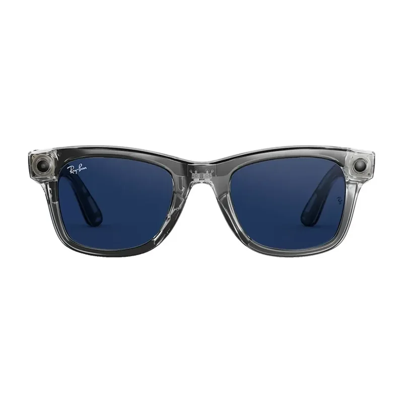 ריי-באן מטא Wayfarer (Gen 2) – Shiny Transparent Grey / Clear