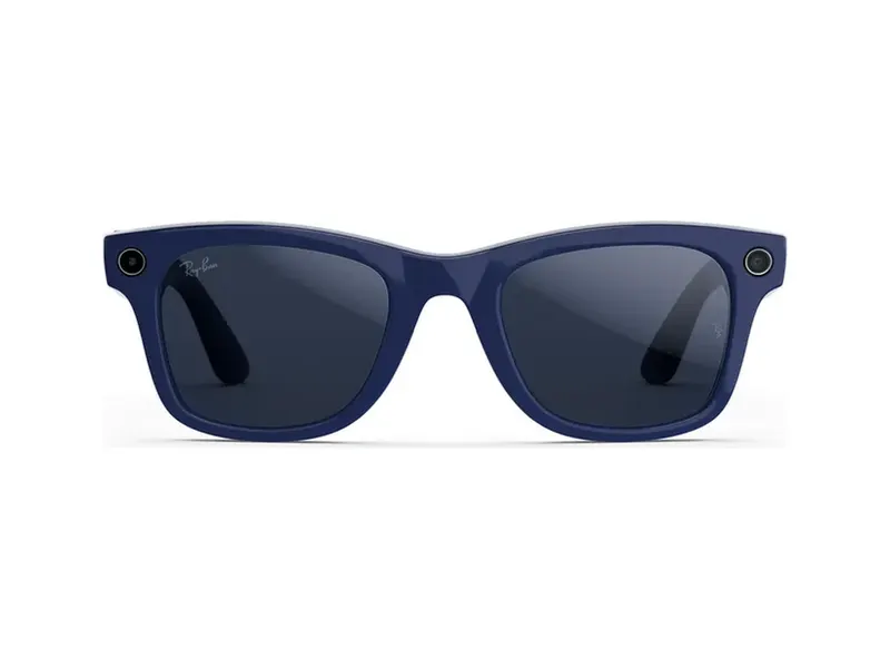 ריי-באן מטא Wayfarer (Gen 2) – Shiny Cosmic Blue / Clear to Sapphire