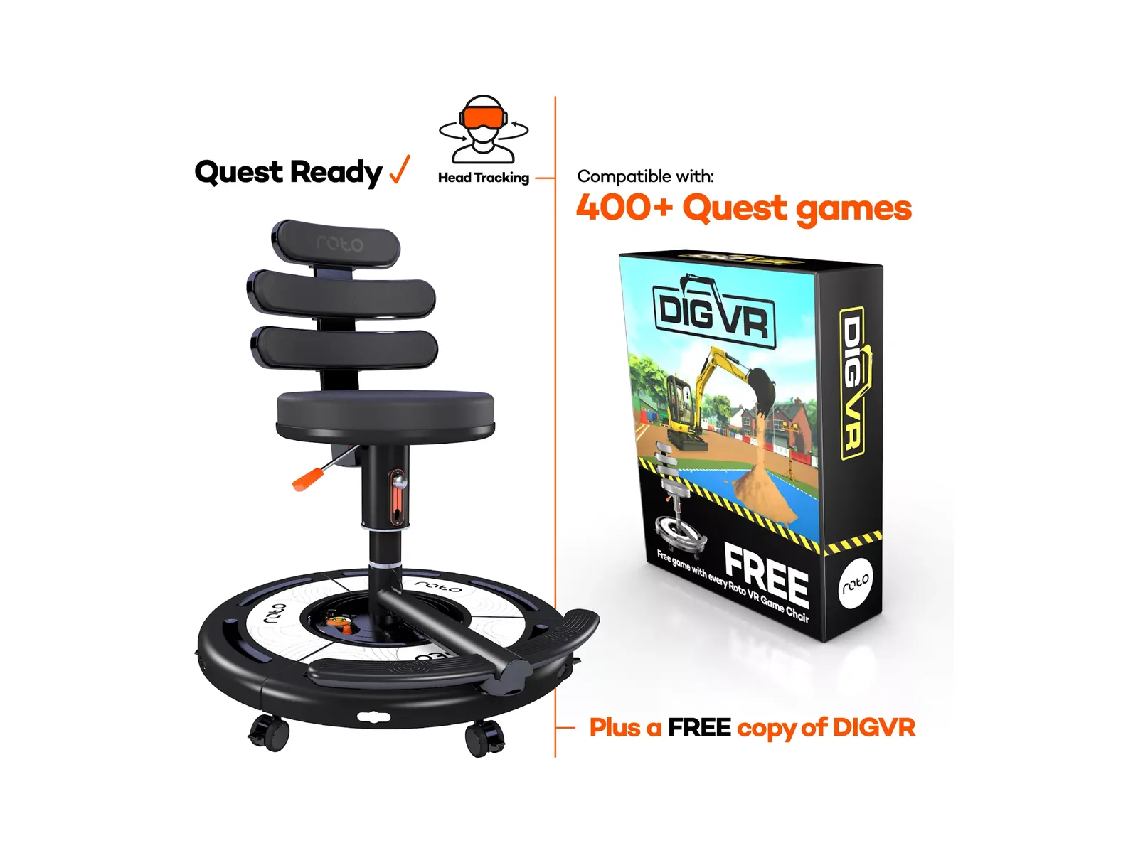 Roto VR Explorer – כיסא מציאות מדומה ממונע 360°