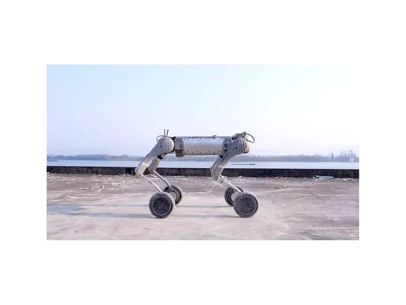Unitree B2-W – כלב רובוטי תעשייתי עם גלגלים