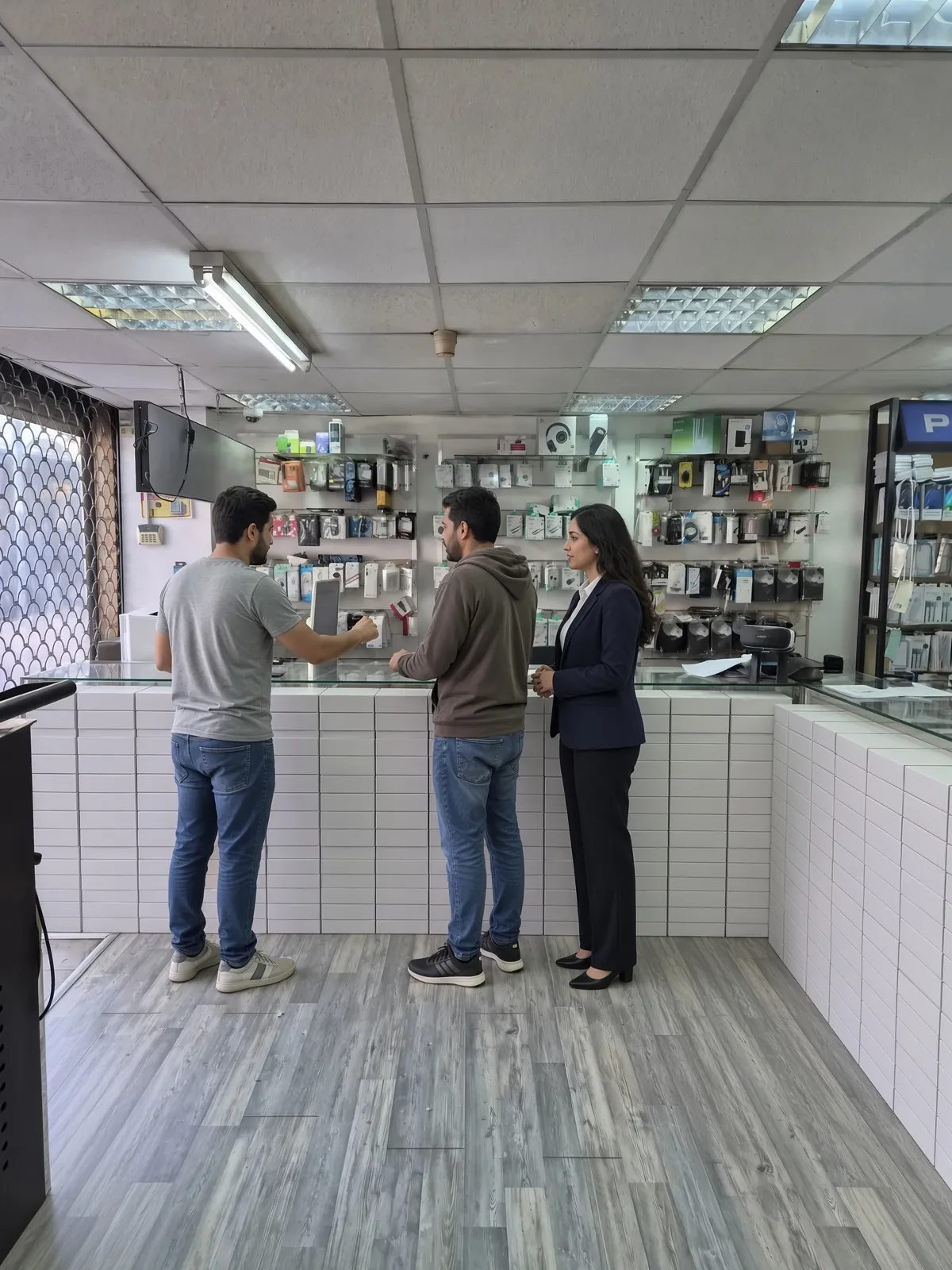 הדלפק השמאלי בחלל התצוגה